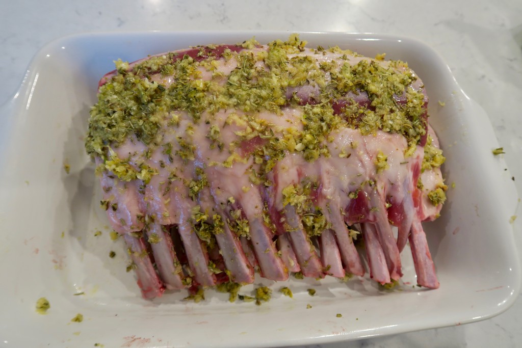 Garlic-Crusted Roast Rack of Lamb Recipe